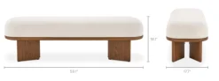 Sale Abbey Performance Bouclé Bench Bedroom Benches|Benches