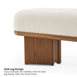 Sale Abbey Performance Bouclé Bench Bedroom Benches|Benches