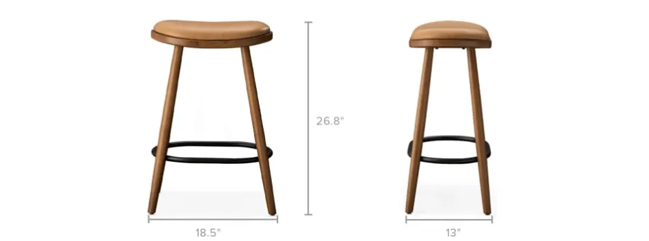 Fashion Abel Leather Counter Stool Stools & Bar Stools|Small Dining Room Furniture