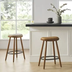 Fashion Abel Leather Counter Stool Stools & Bar Stools|Small Dining Room Furniture