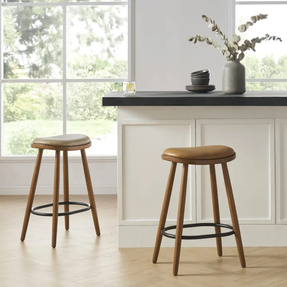 Fashion Abel Leather Counter Stool Stools & Bar Stools|Small Dining Room Furniture