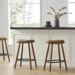 Fashion Abel Leather Counter Stool Stools & Bar Stools|Small Dining Room Furniture
