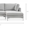 Outlet Adams Chaise Sectional Sofa Sectional Sofas