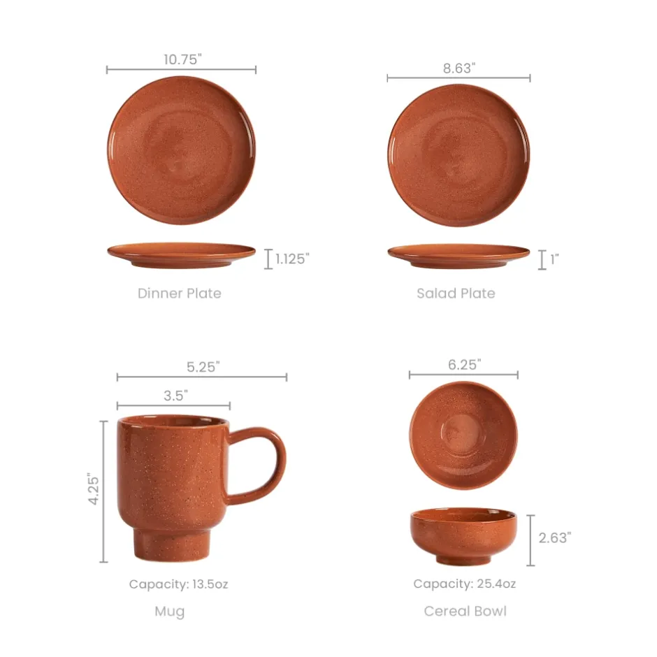 Hot Aiden 4-Piece Dinnerware Set Tableware|Small Dining Room Furniture