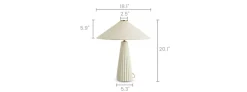 Online Alba Fluted Ceramic Table Lamp Lighting And Lamps