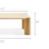Discount Albie Travertine Rectangular Coffee Table Coffee Tables
