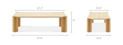Discount Albie Travertine Rectangular Coffee Table Coffee Tables