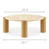 Online Albie Travertine Round Coffee Table Coffee Tables