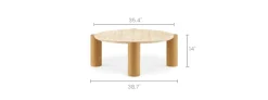 Online Albie Travertine Round Coffee Table Coffee Tables