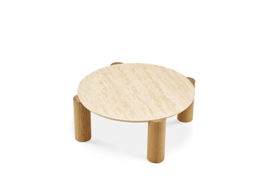 Online Albie Travertine Round Coffee Table Coffee Tables