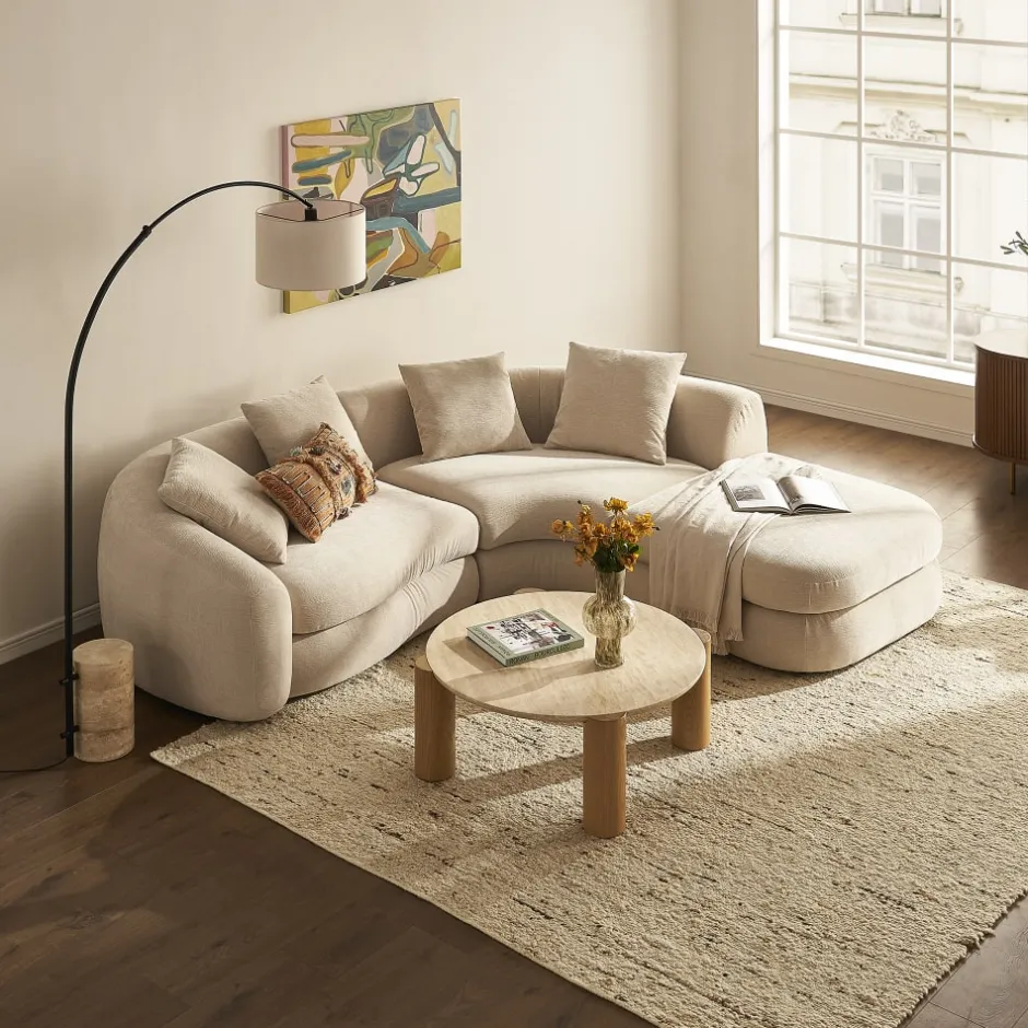 Online Albie Travertine Round Coffee Table Coffee Tables