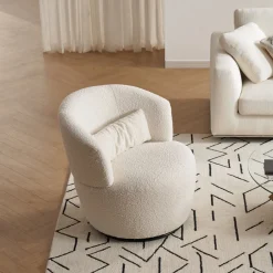 Best Amber Bouclé Swivel Chair, Snow Armchairs And Accent Chairs