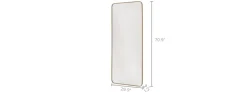 Fashion Aria Rounded Rectangle Floor Mirror Wall & Floor Mirrors
