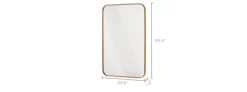Outlet Aria Rounded Rectangle Wall Mirror Wall & Floor Mirrors|Small Bedroom Furniture