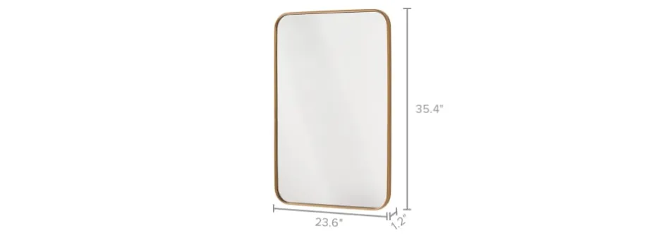 Outlet Aria Rounded Rectangle Wall Mirror Wall & Floor Mirrors|Small Bedroom Furniture