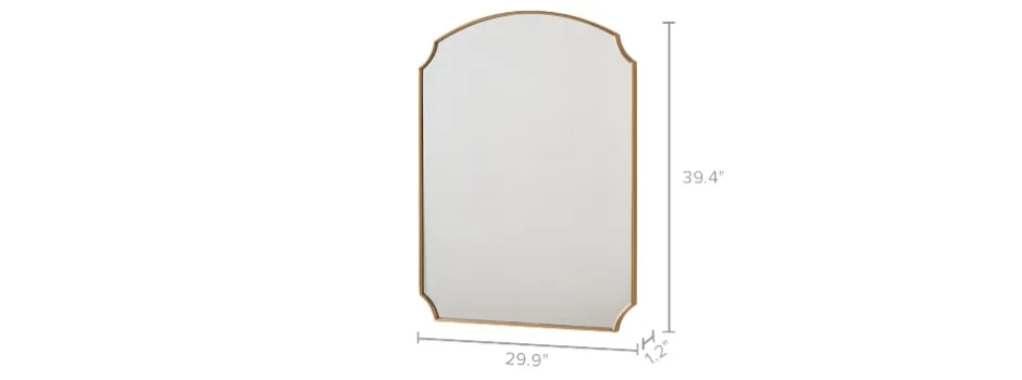 Hot Aria Wall Mirror, 29.9" x 39.4" Wall & Floor Mirrors|Small Bedroom Furniture