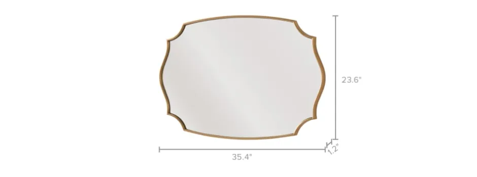 Discount Aria Wall Mirror, 35.4" x 23.6" Wall & Floor Mirrors|Small Bedroom Furniture