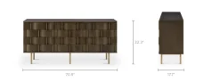 Fashion Ariel Sideboard, Caramel Oak Sideboards & Buffet Cabinets