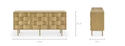 Fashion Ariel Sideboard, Whitewashed Oak Sideboards & Buffet Cabinets