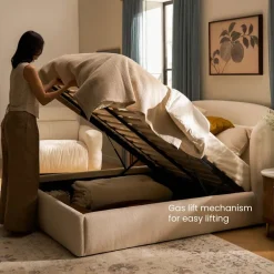 Fashion Auburn Performance Bouclé Storage Bed Beds & Bed Frames