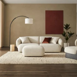 Discount Auburn Performance Fabric Sofa with Ottoman Living Room Sets|Living Room Sets
