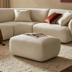 Sale Auburn Performance Fabric L-Shape Sectional Sofa with Ottoman Living Room Sets|Living Room Sets
