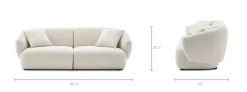 New Auburn Performance Fabric Sofa Small Living Room Furniture|3 Seater Sofas