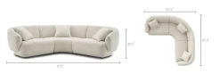 Clearance Auburn Performance Fabric Sectional Sofa Sectional Sofas