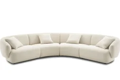 Sale Auburn Performance Fabric Curve L-Shape Sectional Sofa Sectional Sofas