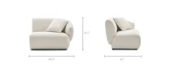 Best Auburn Performance Fabric Right Arm Sofa Armchairs And Accent Chairs|Modular Sofas