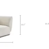 Fashion Auburn Performance Fabric Curve Corner Sofa Armchairs And Accent Chairs|Modular Sofas