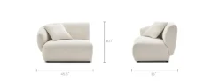 Sale Auburn Performance Fabric Left Arm Sofa Armchairs And Accent Chairs|Modular Sofas