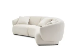 Outlet Auburn Performance Fabric Curve Sofa 3 Seater Sofas