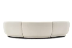 Outlet Auburn Performance Fabric Curve Sofa 3 Seater Sofas