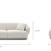 Best Auburn Performance Fabric Extended Sofa 3 Seater Sofas