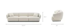 Best Auburn Performance Fabric Extended Sofa 3 Seater Sofas