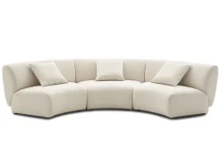 Clearance Auburn Performance Fabric Armless Curve Sofa 3 Seater Sofas