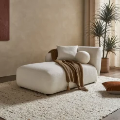 Hot Auburn Performance Fabric Left Arm Chaise Modular Sofas|Loveseats
