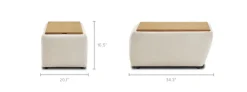 Outlet Auburn Rectangular Storage Console Side Tables|Modular Sofas