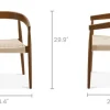 Discount Austen Dining Arm Chair, Walnut Stain Dining Chairs