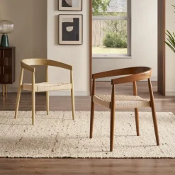 Discount Austen Dining Arm Chair, Walnut Stain Dining Chairs