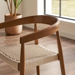 Discount Austen Dining Arm Chair, Walnut Stain Dining Chairs