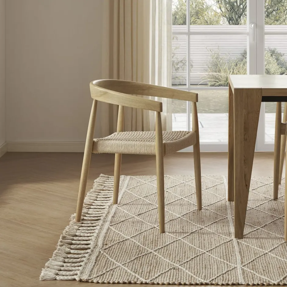 Online Austen Dining Arm Chair, White Wash Dining Chairs