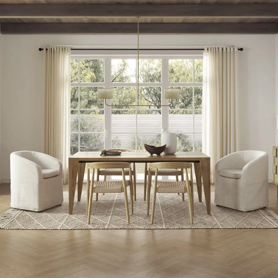 Online Austen Dining Arm Chair, White Wash Dining Chairs