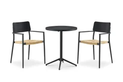 New Bistro Round Foldable Table with 2 Newport Chairs Set Small Outdoor Furniture|Outdoor Chairs & Bar Stools