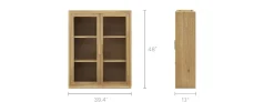 Discount Bradley Glass Cabinet Small Space Storage|Sideboards & Buffet Cabinets