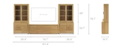 Clearance Bradley Media Console System Shelves & Bookcases|Tv Stands