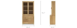 Discount Bradley Small Sideboard with Glass Cabinet Small Space Storage|Shelves & Bookcases
