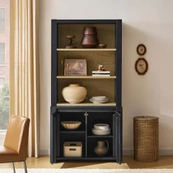Online Bradley Small Sideboard with Small Hutch Small Space Storage|Shelves & Bookcases