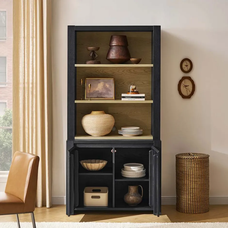 Online Bradley Small Sideboard with Small Hutch Small Space Storage|Shelves & Bookcases